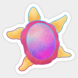 Pride Flag Space Turtle Pansexual Flag Sticker